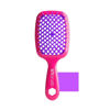 Picture of FHI Heat UNbrush Detangling Brush for Pain-Free Brushing on All Wet or Dry Hair Types - Durable DuoFlex Anti-Static Bristles, Lightweight Handle, Vented Hair Brush, Pink Burst