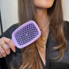 Picture of FHI Heat UNbrush Detangling Brush for Pain-Free Brushing on All Wet or Dry Hair Types - Durable DuoFlex Anti-Static Bristles, Lightweight Handle, Vented Hair Brush, Lilac Light Purple