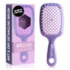 Picture of FHI Heat UNbrush Detangling Brush for Pain-Free Brushing on All Wet or Dry Hair Types - Durable DuoFlex Anti-Static Bristles, Lightweight Handle, Vented Hair Brush, Lavender Dark Purple