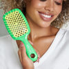 Picture of FHI Heat UNbrush Detangling Brush for Pain-Free Brushing on All Wet or Dry Hair Types - Durable DuoFlex Anti-Static Bristles, Lightweight Handle, Vented Hair Brush, Lemon Lime Green