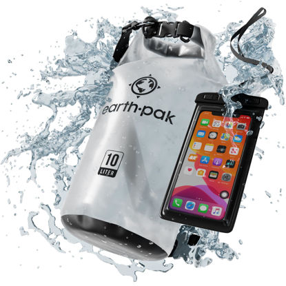 Picture of Earth Pak Waterproof Dry Bag - Roll Top Waterproof Backpack Sack Keeps Gear Dry for Kayak with Waterproof Phone Case