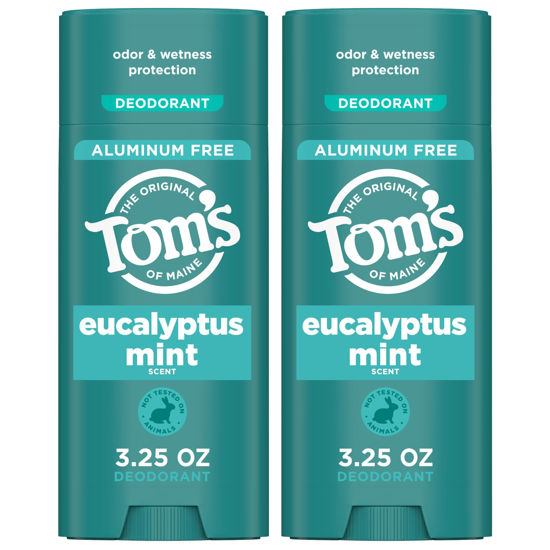 Picture of Tom’s of Maine Eucalyptus Mint Natural Deodorant for Men and Women, Aluminum Free, 3.25 oz, 2-Pack