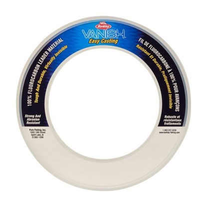 Picture of Berkley Vanish® Leader Material Coil, Clear, 50lb | 22.6kg, 30yd | 27m Fluorocarbon Fishing Line, Suitable for Saltwater Environments