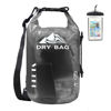 Picture of HEETA Dry Bag Waterproof for Women Men, Roll Top Lightweight Dry Storage Bag Backpack with Phone Case for Travel, Swimming, Boating, Kayaking, Camping and Beach (Transparent Black, 20L)