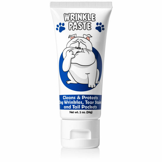 Picture of Squishface Wrinkle Paste - Bulldog, French Bulldog, Pug, English Bulldog - Cleans Wrinkles, Tear Stain, Tail Pockets, and Paws - Anti-Itch Tear Stain Remover & Bulldog Wrinkle Cream, 2 Oz.