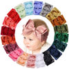 Picture of doboi Baby Girl Headbands Set - 20pcs Hair Bows and Nylon Headbands, Big Bows for Infant, Newborn, and Toddler Girls