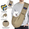 Picture of CUBY Pets Sling Carrier, Hands Free Reversible Breathable Cotton, Safe Travel Sling Bag Carriers for Dog Cat Puppy Pet (Classic Kaki)