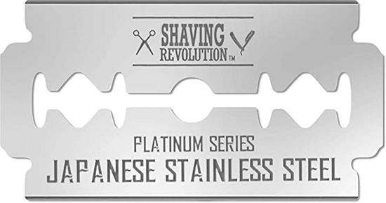 Picture of 100 Count Double Edge Razor Blades - Men's Safety Razor Blades for Shaving - Platinum Japanese Stainless Steel Double Razor Shaving Blades for Men for a Smooth, Precise and Clean Shave