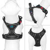 Picture of PHOEPET No Pull Dog Harness Medium Reflective Front Clip Vest with Handle,Adjustable 2 Metal Rings 3 Buckles,[Easy to Put on & Take off](M, Black)