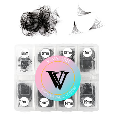 Picture of VAVALASH 600 Fans Premade Fans Eyelash Extensions 5D 6D 7D 8D 10D 12D 14D 16D 24D Premade Lash Fans 8-15mm Mixed Length Promade Loose Fans Thin Base Premade Volume Lash Extension(10D-0.03-D-8-15mm)