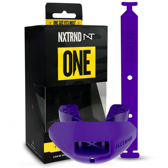 Picture of Nxtrnd One Football Mouth Guard, Strap Included, Fits Adult & Youth (Purple)