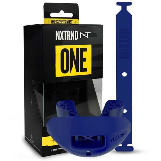 Picture of Nxtrnd One Football Mouth Guard, Strap Included, Fits Adult & Youth (Navy Blue)