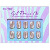 Picture of BTArtbox Press on Nails Square, White Cat Eye Press on Nails for Gifts, Light Weight Nail Tips, Medium Fake Nails, Glue on Nails in 16 Sizes - 30 Nail Kit, Queen Highness