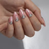 Picture of BTArtbox Press On Nails Almond - Short Press On Nails with 3D Sculpting Metallic Design, Supremely Fit Glue On Nails Fake Nails in 16 Sizes, Bubble Cake