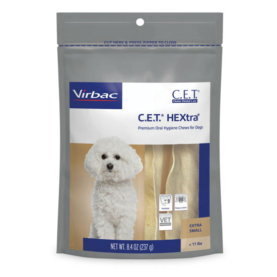 Picture of Virbac CET HEXtra Premium Oral Hygeine for Dogs, under 11 lbs(Pack of 1)