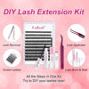 Picture of DIY Lash Extension Kit 200pcs Lash Extension Kit 0.07D 8-16mmMix 40D Lash Clusters Lashes Kit Include Lash Bond And Seal Lash Glue Remover And Applicators At Home Lash Extensions Kit（40D-0.07D-8-16mm)