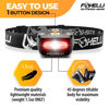 Picture of Foxelli LED Headlamp Flashlight for Adults & Kids, Running, Camping, Hiking Head Lamp with White & Red Light, Lightweight Waterproof Headlight with Comfortable Headband, 3 AAA Batteries Included