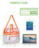 Picture of MAY TREE Clear Bag Stadium Approved 12×6×12, Clear Stadium Bag for Women and Men, Clear Lunch Bag for Work Travel Sport Office, Clear Tote Bag Stadium Approved with Non-Removable Straps - Orange