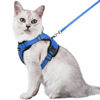 Picture of rabbitgoo Cat Harness and Leash for Walking, Escape Proof Soft Adjustable Vest Harnesses for Cats, Easy Control Breathable Reflective Strips Jacket, Navy Blue, M