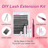 Picture of DIY Lash Extension Kit 240pcs Lash Extension Kit 0.07D 12-18mix 40D Lash Clusters Lashes Kit Include Lash Bond And Seal Lash Glue Remover And Applicators At Home Lash Extensions Kit（40D-0.07D-12-18mm)