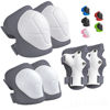 Picture of Kids Protective Gear Set Wemfg Knee Pads for Kids 3-8 Years Toddler Knee and Elbow Pads with Wrist Guards 3 in 1 for Skating Cycling Bike Rollerblading Scooter（Grey）