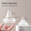 Picture of Pigeon Silicone Nipple (S) with Latch-On Line, Natural Feel, 1+ Months, 4 Counts