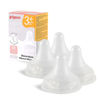 Picture of Pigeon Silicone Nipple (M) with Latch-On Line, Natural Feel, 3+ Months, 4 Counts