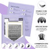 Picture of DIY Lash Extension Kit 280 PCS Individual Eyelash Extension Kit 0.07D 9-16MIX 30D 50D Cluster Lashes Kit Lash Glue Remover and Applicators for Eyelash (Kit-30D50D-0.07D,9-16MIX)