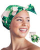 Picture of Kitsch Luxury Shower Cap for Women Waterproof - Reusable Shower Cap, Hair Cap for Shower, Waterproof Hair Shower Caps for Long Hair, Non-Slip Cute Shower Cap One Size, Chic Shower Bonnet - Palm Leaves