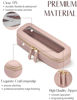 Picture of Popvibe Makeup Brush Travel Case Slim Makeup Bag for Women Clear Cosmetic Bag Cute Makeup Case Pink Toiletry Bag for Traveling Transparent Car Makeup Bag Aesthetic Makeup Brush Bag