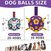 Picture of QDAN Dog Ropes Toys Soccer Ball with Straps, Interactive Dog Toys for Tug of War, Puppy Birthday Gifts, Dog Tug Toy, Dog Water Toy, Durable Dog Balls for Medium & Large Dogs-Purple&Gold（8 Inch）