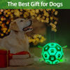 Picture of QDAN Glow in The Dark Dog Toys Soccer Ball with Straps, Outdoor Interactive Dog Toys Puppy Birthday Gifts, Dog Tug Water Toy, Light Up Dog Balls for Small & Medium Dogs（6 Inch Size 2）