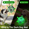 Picture of QDAN Glow in The Dark Dog Toys Soccer Ball with Straps, Outdoor Interactive Dog Toys Puppy Birthday Gifts, Dog Tug Water Toy, Light Up Dog Balls for Small & Medium Dogs（6 Inch Size 2）