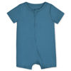 Picture of Gerber Unisex Baby Buttery Soft Short Sleeve Romper with Viscose Made from Eucalyptus, Teal, 12 Months