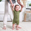 Picture of Gerber Unisex Baby Buttery Soft Short Sleeve Romper with Viscose Made from Eucalyptus, Olive, 18 Months