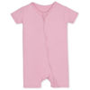 Picture of Gerber Unisex Baby Buttery Soft Short Sleeve Romper with Viscose Made from Eucalyptus, Sea Pink, 3-6 Months