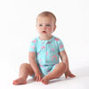 Picture of Gerber Unisex Baby Buttery Soft Short Sleeve Romper with Viscose Made from Eucalyptus, Rainbow, 12 Months