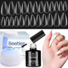 Picture of Beetles Gel Nail Kit with 504Pcs Extral Short Stiletto Pre-Shaped Clear Full Cover Gel Nail Tips, 5 in 1 Nail Glue Portable Uv Led Nail Lamp Nail Art Diy Gel Nail Extention Kit