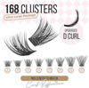 Picture of LASHVIEW 56D Diy Lash Extension Kit,Cluster Eyelash Extension Kit,Individual Lashes Kit,Cluster Lashes with Lash Bond and Seal,Lash Glue Remover and Lash Applicator