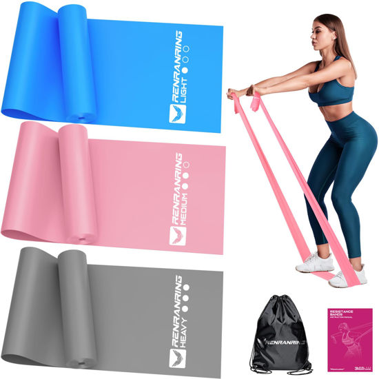 Picture of Resistance Bands for Working Out, Exercise Bands for Physical Therapy, Stretch, Recovery, Pilates, Rehab, Strength Training and Yoga Starter Set