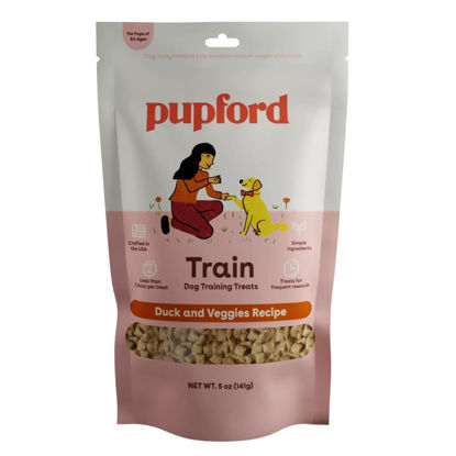 Picture of Pupford Freeze Dried Training Treats for Dogs & Puppies, 240+ Four Ingredient Bites (Duck & Veggies, 5 oz)