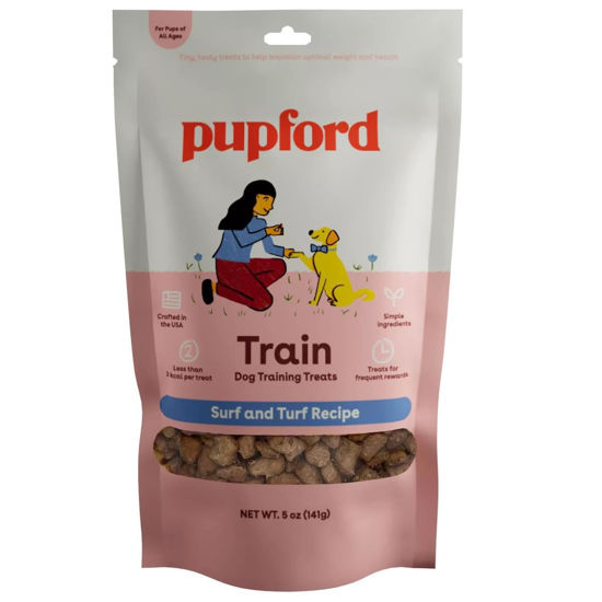 Picture of Pupford Freeze Dried Training Treats for Dogs & Puppies, 240+ Six Ingredient Bites (Surf & Turf, 5 oz)