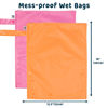 Picture of Tiny Twinkle Mess-proof Wet Bags 2 Pack Waterproof and Washable Bag for Travel storage, Stroller, Daycare, Baby Diapers, Yoga, Beach, Pool, Wet Toddler Swimsuits (Sweet Treat)