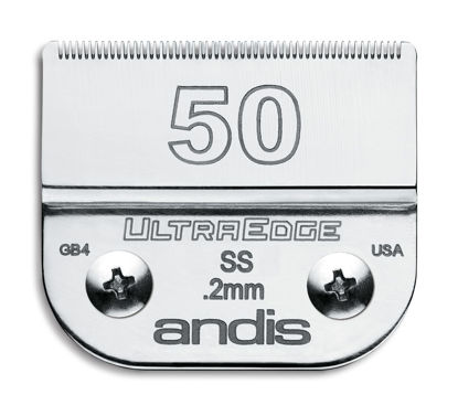 Picture of Andis Carbon-Infused Steel UltraEdge Dog Clipper Blade, Size-50SS, 1/125-Inch Cut Length (64185)