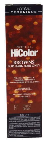 Picture of Loreal Excellence Hicolor H01 Tube Coolest Brown 1.74 Ounce (51ml) (3 Pack)