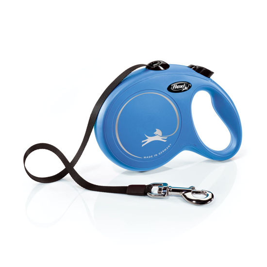 Picture of FLEXI New Classic Retractable Dog Leash (Tape), 16 ft, Large, Blue