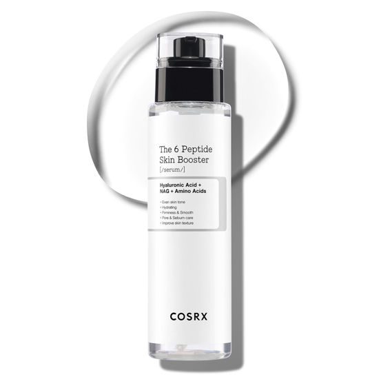 Picture of COSRX 6X Peptide Collagen Booster Toner Serum, Niacinamide & Hyaluronic Acid Skin Renewal Boosting Facial Essence for All Skin Types, Korean Skin Care, Paraben Free, 150mL/5.07 Fl.Oz