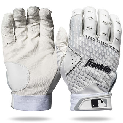 Picture of Franklin Sports 2nd-Skinz Batting Gloves - White/White - Youth Medium