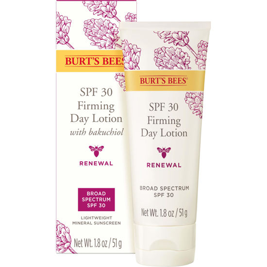 Picture of Burt's Bees Renewal SPF 30 Firming Day Face Lotion With Bakuchiol, Sunscreen Face Lotion With Natural Retinol Alternative, 98 Percent Natural Origin Skin Care, 1.8 oz. Tube