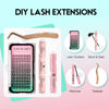 Picture of VAVALASH DIY Lash Extension Kit Individual Cluster Lashes Kit with 120 PCS 8-16mm Mix Lash Clusters Lash Bond and Seal, Lash Remover, Lash Applicator for DIY Eyelash Extensions at Home（Kit-20D）